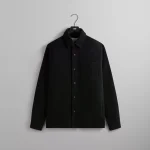 kith ginza striped interlock shirt in black - KITH-SHOP