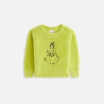 kith grinch baby mohair sweater in matcha green - KITH-SHOP