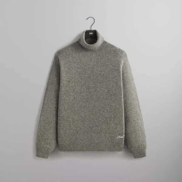 kith joseph medium heather grey turtleneck sweater - KITH-SHOP