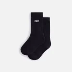 kith kids black classic crew socks - KITH-SHOP