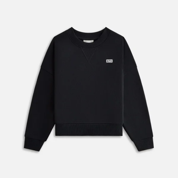 kith kids black long sleeve nelson crewneck sweatshirt - KITH-SHOP