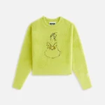 kith kids grinch mohair sweater in matcha green - KITH-SHOP