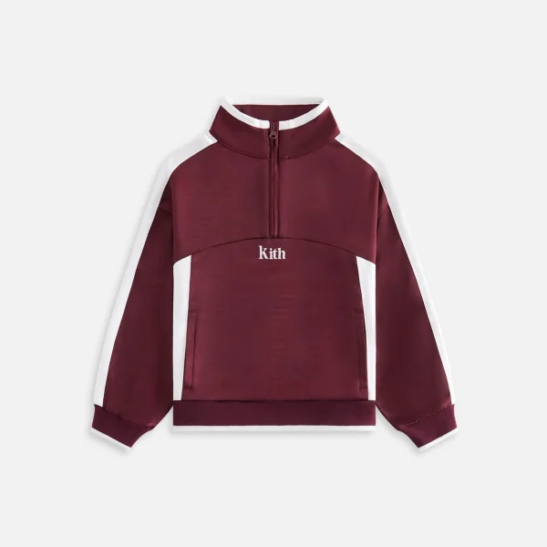 kith kids magma satin track quarter zip jacket - KITH-SHOP