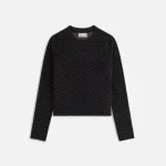 kith kids monogram wavy mesh top black - KITH-SHOP