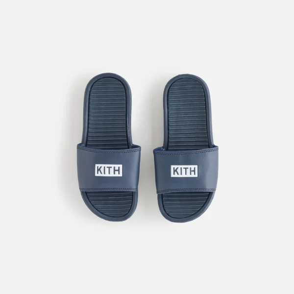 kith kids navy slides - KITH-SHOP