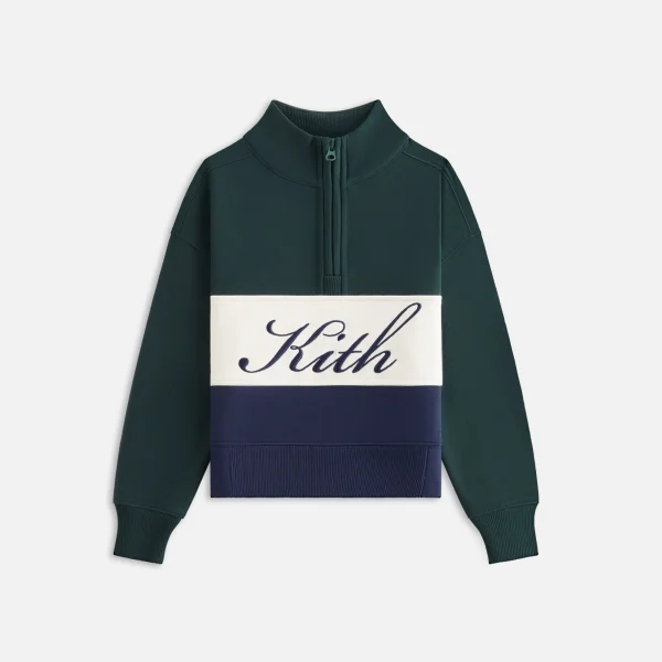 kith kids nocturnal color blocked hunter quarter zip sweater - KITH-SHOP