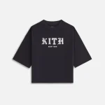 kith kids novelty logo leonard black tee - KITH-SHOP