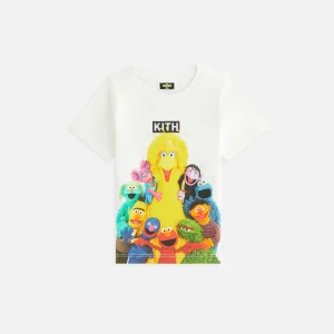 kith kids sesame street group hug graphic tee white - KITH-SHOP