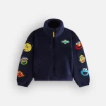 kith kids sesame street sherpa jacket night blue - KITH-SHOP