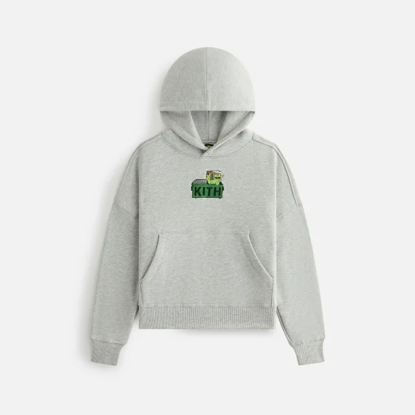 kith kids x sesame street oscar the grouch hoodie medium heather grey - KITH-SHOP