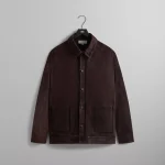 kith ladder stitch suede boxy collared overshirt incognito edition - KITH-SHOP