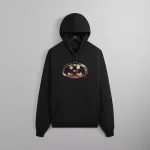 kith logo vintage nelson hoodie black batman apparel - KITH-SHOP