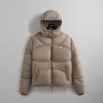 kith matte stretch taffeta corey quicksand puffer jacket - KITH-SHOP