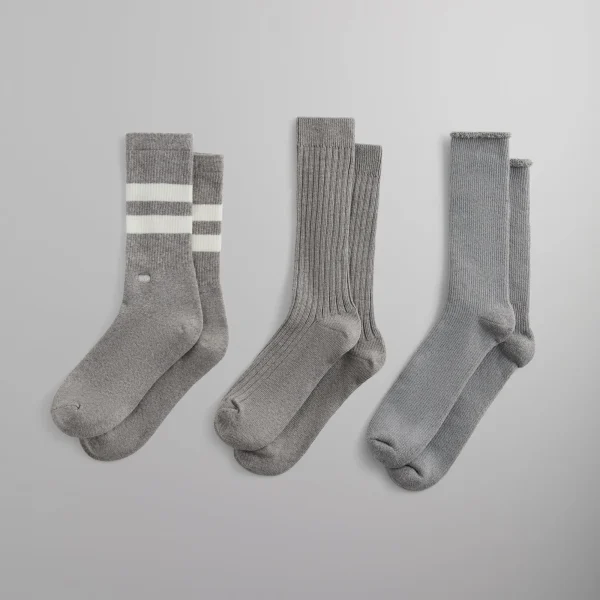 kith mixed cotton socks 3 pack in multi color - KITH-SHOP