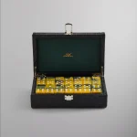 kith monogram black leather domino set - KITH-SHOP