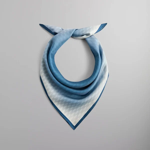 kith monogram indigo ombre silk scarf - KITH-SHOP