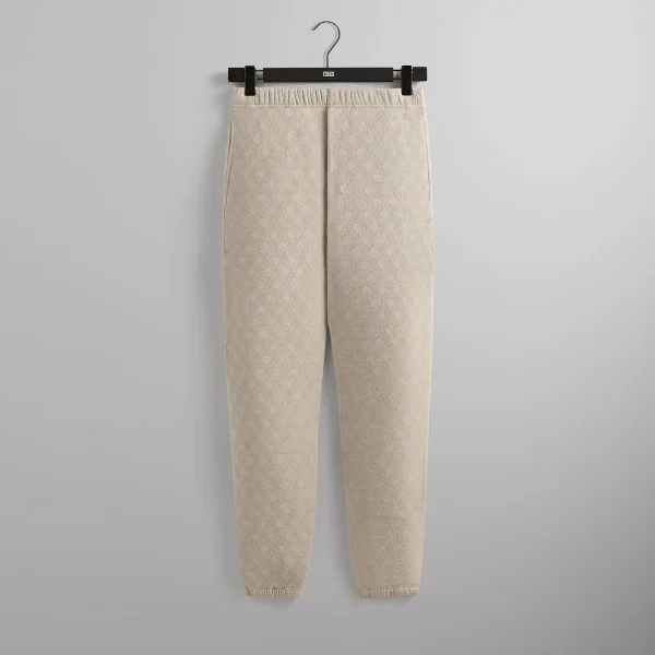 kith nelson bonded fleece sweatpants in sandy heather - KITH-SHOP