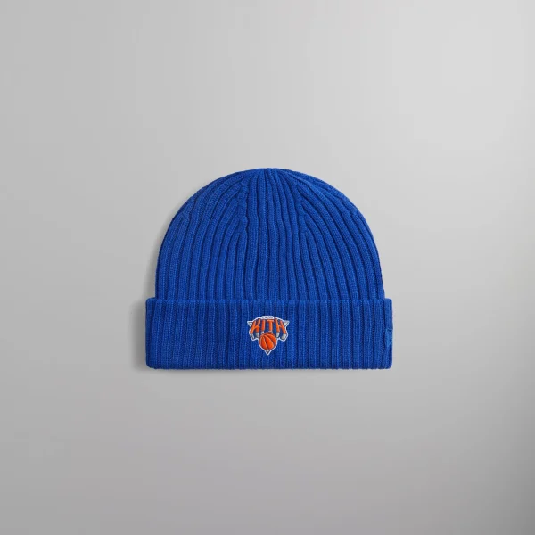 kith new york knicks logo royal beanie - KITH-SHOP