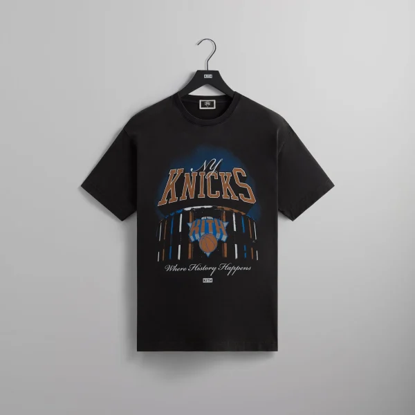 kith new york knicks msg vintage black tee - KITH-SHOP