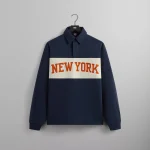 kith new york knicks nocturnal long sleeve rugby shirt - KITH-SHOP