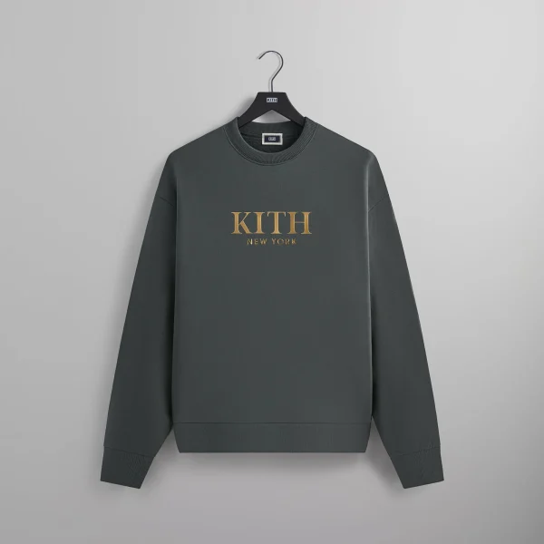 kith new york nelson crewneck sweatshirt machine washable - KITH-SHOP