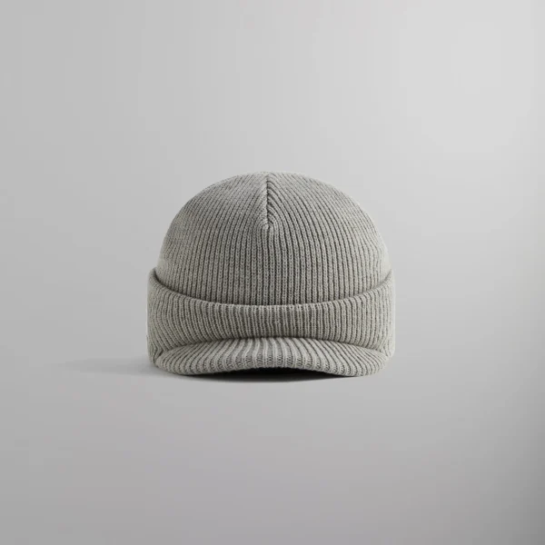 kith new york yankees light heather grey visor beanie - KITH-SHOP