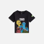 kith sesame street baby family tee black - KITH-SHOP