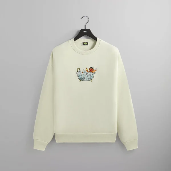 kith sesame street ernie nelson crewneck sweatshirt chalk color - KITH-SHOP