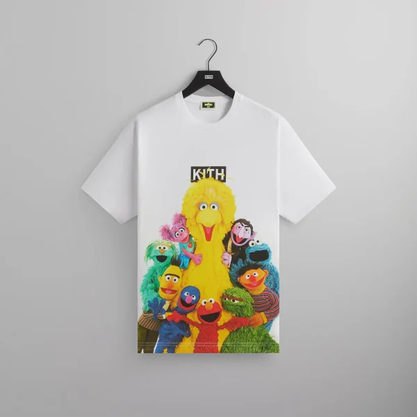 kith sesame street group hug graphic tee white - KITH-SHOP