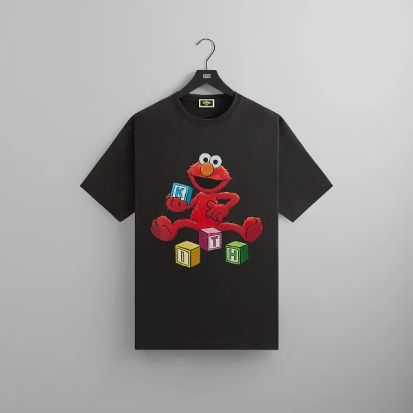 kith sesame street vintage black alphabet graphic tee - KITH-SHOP