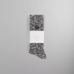 kith willet marled crew socks in nocturnal design - KITH-SHOP