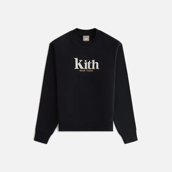 kith women s asher new york black crewneck sweatshirt - KITH-SHOP