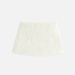 kith women s ashtyn cowlick faux fur mini skirt sandrift - KITH-SHOP