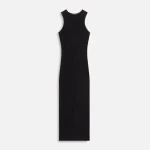 kith women s black camille pointelle knit maxi dress - KITH-SHOP