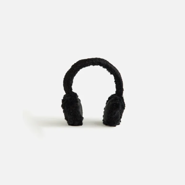 kith women s black shearling cable knit ear muff - KITH-SHOP