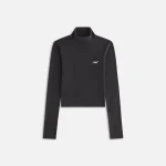 kith women s brier ii pointelle turtleneck sweater black - KITH-SHOP