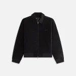 kith women s brisa croc embossed bomber jacket black - KITH-SHOP