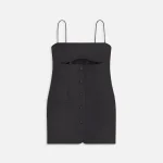 kith women s damaris black tailored mini dress - KITH-SHOP