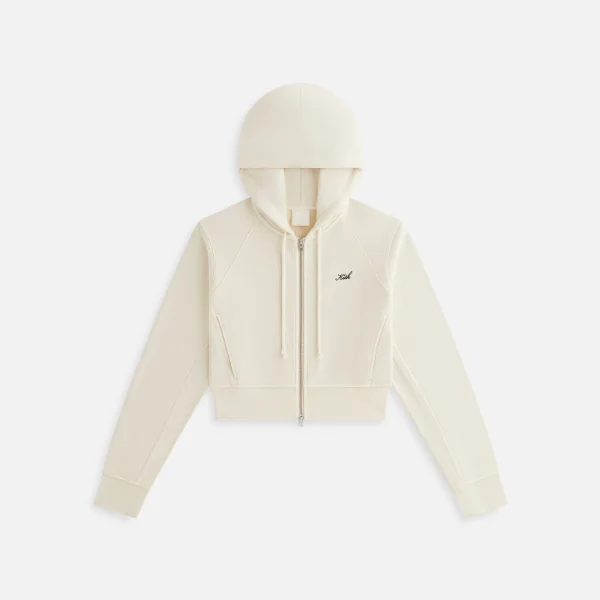 kith women s davin cropped waffle hoodie - KITH-SHOP