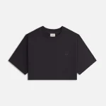 kith women s fei cropped t shirt black - KITH-SHOP