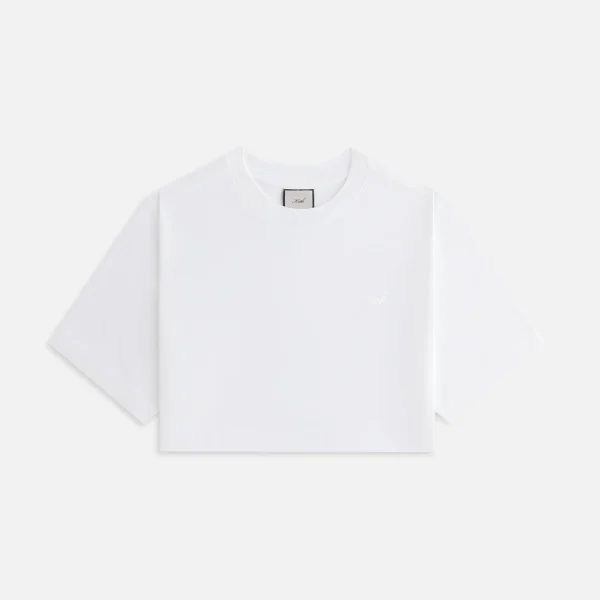 kith women s fei cropped t shirt white - KITH-SHOP