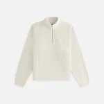 kith women s hunter cable knit quarter zip sweater sandy heather - KITH-SHOP