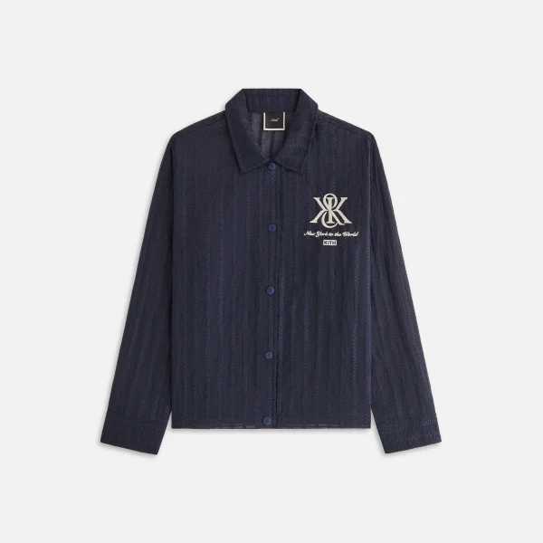 kith women s kieran crest coach jacket nocturnal - KITH-SHOP