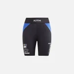 kith women s lana black panelled biker shorts - KITH-SHOP