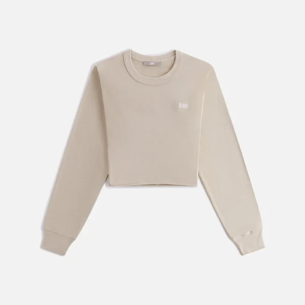 kith women s lucy ii cropped long sleeve tee bare - KITH-SHOP