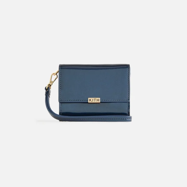 kith women s monogram patent leather flap wallet true - KITH-SHOP