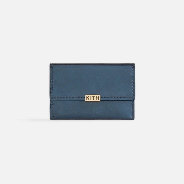 kith women s patent leather double card holder classic design - KITH-SHOP