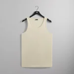 kith women s pointelle mesh tank top in sandrift - KITH-SHOP