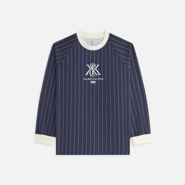 kith women s ridley crest tech long sleeve shirt nocturnal - KITH-SHOP