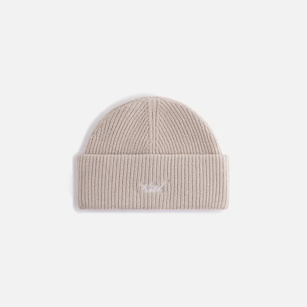 kith women s script mia soft knit beanie bare - KITH-SHOP